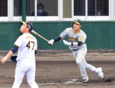 　桐敷から先制２ランを放つ木浪