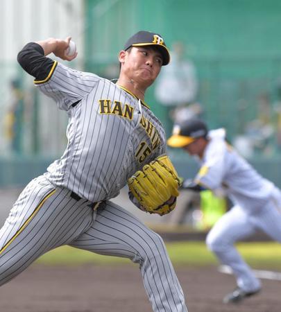 　先発し、力投する西純（撮影・北村雅宏）