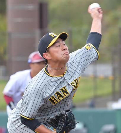 　先発し力投する桐敷（撮影・立川洋一郎）