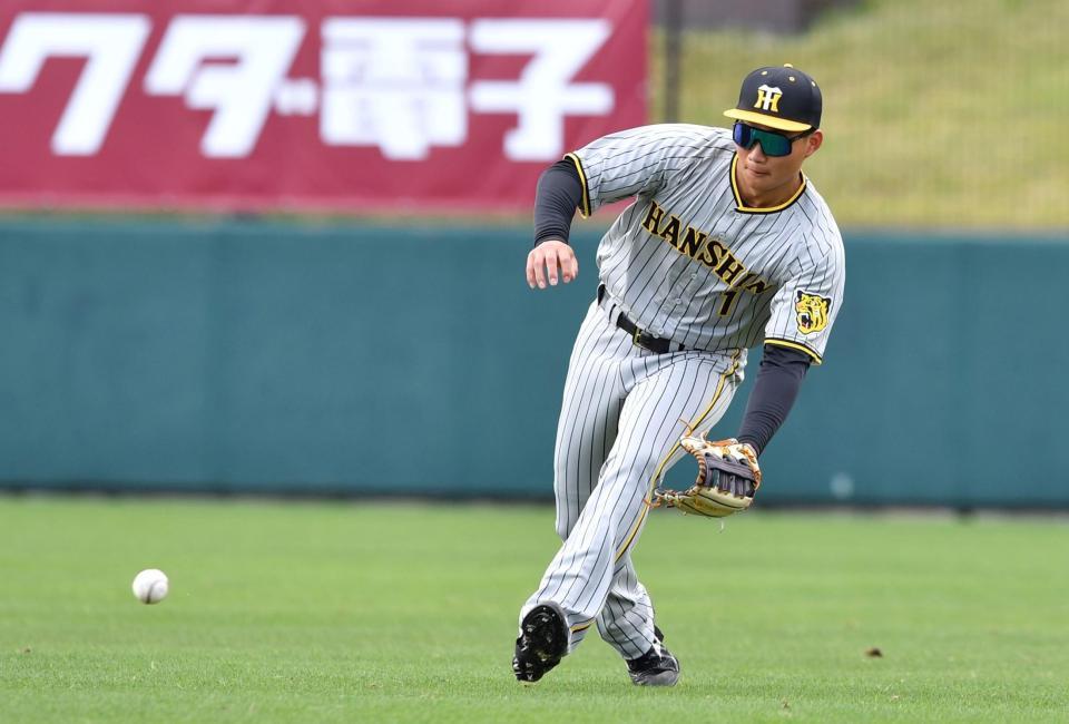 　シートノックを受ける森下（撮影・中田匡峻）