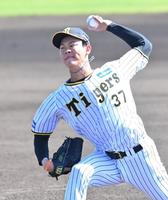 　７回に登板し力投する及川（撮影・西岡正）