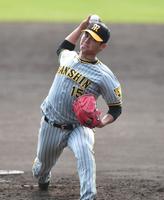 　２軍の日本ハム戦に先発し４回３失点の西純（撮影・開出牧）