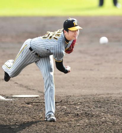　２軍の日本ハム戦に登板し４回無失点に抑えた才木（撮影・開出牧）　