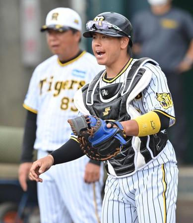 　メイングラウンドからブルペンまで捕手らしく忙しい１日を過ごした梅野