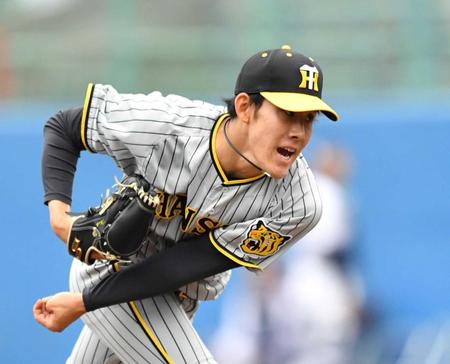 　ヤクルト戦で好投した富田（撮影・中田匡峻）