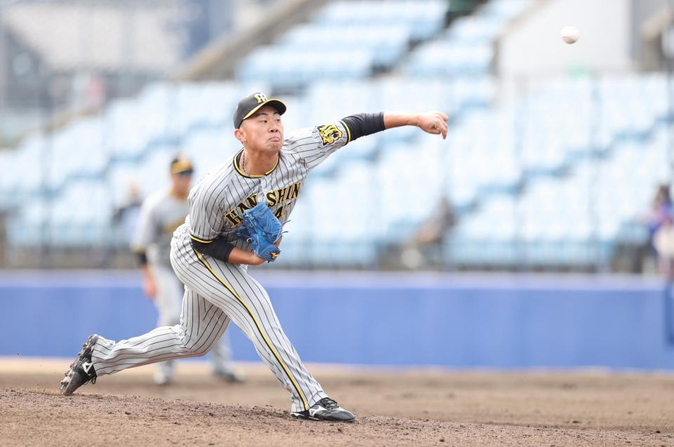 　先発し力投する桐敷