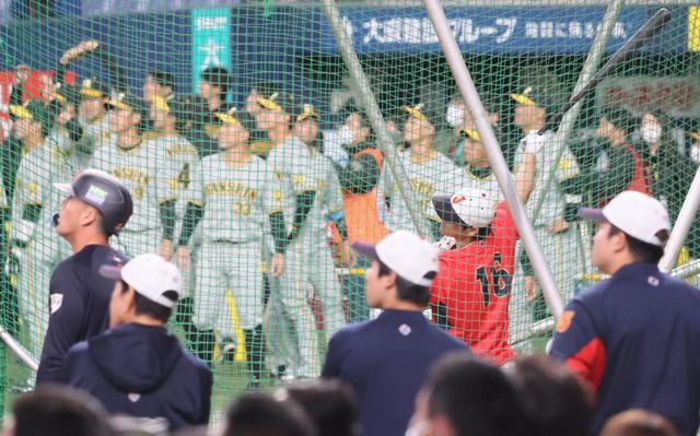 阪神選手も大谷翔平の異次元フリー打撃に釘付け 佐藤輝、近本らの目の 