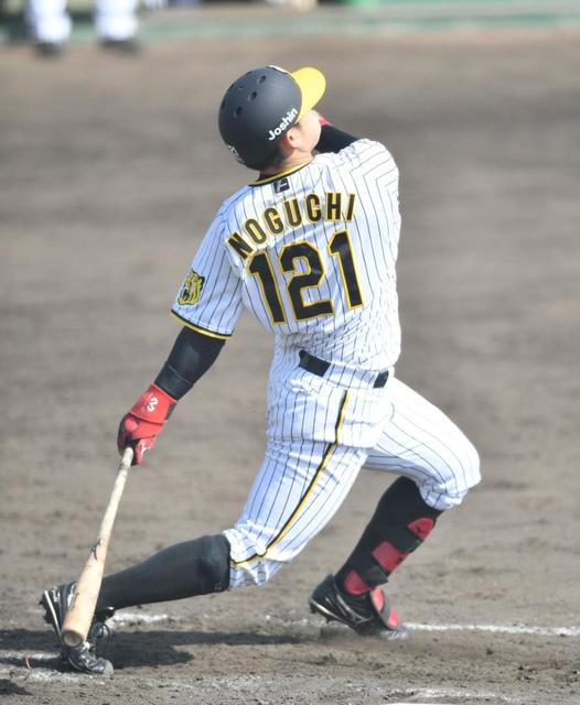 阪神２軍　育成ドラフト１位の野口が実戦初出場、プロ初安打　練習試合・近大戦