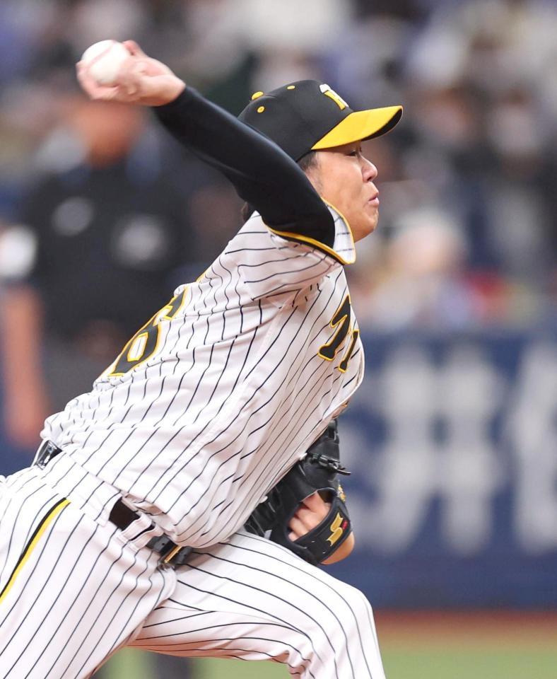 　力投する西勇（撮影・吉澤敬太）