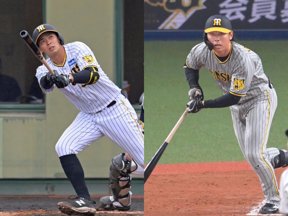 　阪神・井上（左）と高山