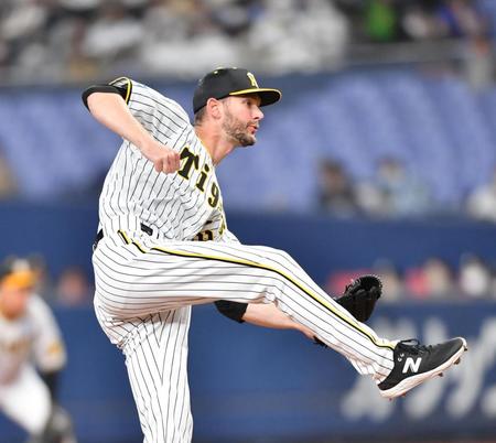 　９回に５番手で登板したＫ・ケラー（撮影・中田匡峻）