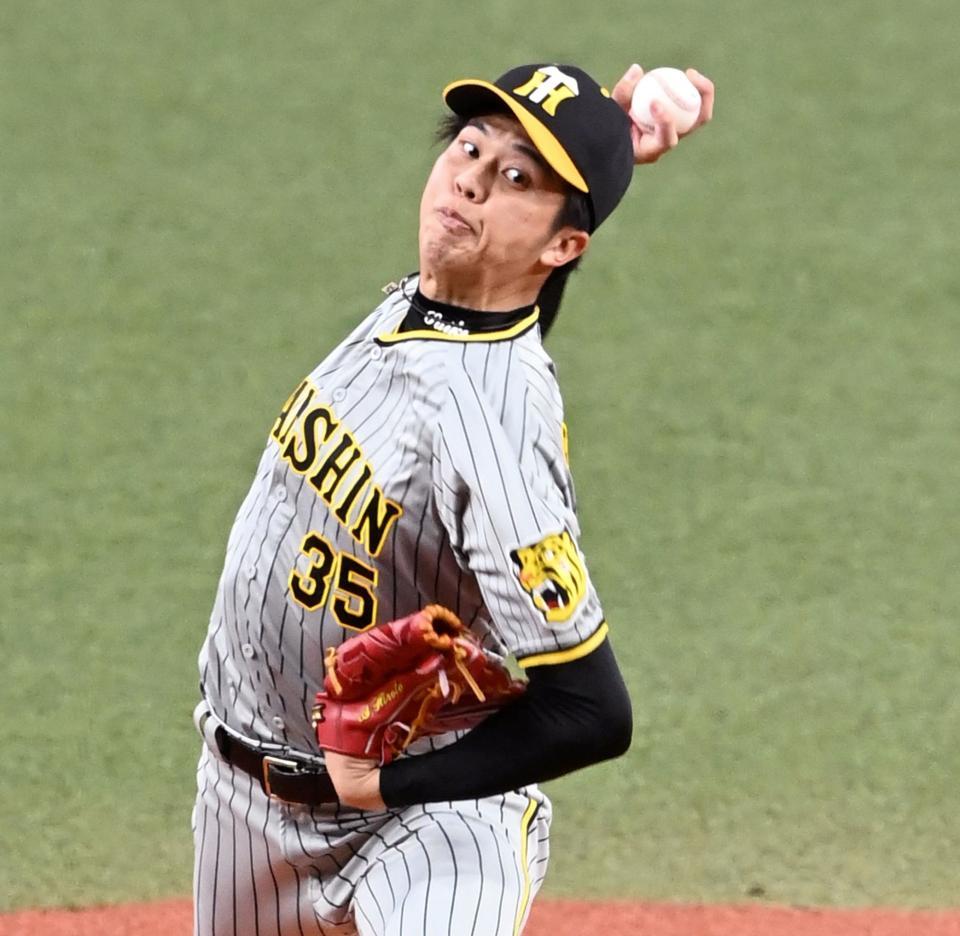 　オリックス戦に先発した才木（撮影・飯室逸平）