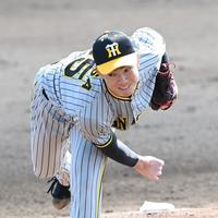 　１回無死点の好投を見せた湯浅（撮影・飯室逸平）