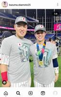 　巨人・岡本和真内野手のインスタグラム（ｋａｚｕｍａ．ｏｋａｍｏｔｏ２５）より