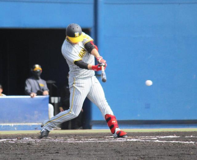 【写真】山本由伸から強烈な打球！西純矢　野手顔負けの打撃センスを右腕も絶賛「あれはヒットでしたね」