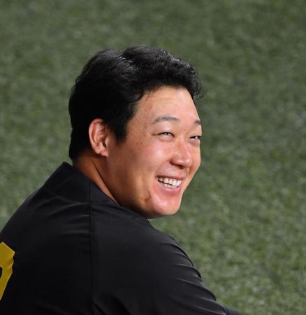 　笑顔を見せる大山（撮影・中田匡峻）