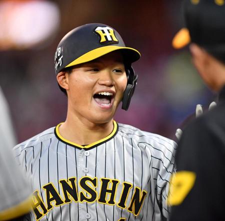 　２回、先制の中犠飛を放った森下（撮影・中田匡峻）