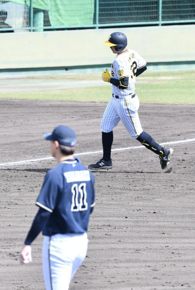 　５回、２ランを放った井上（撮影・石井剣太郎）