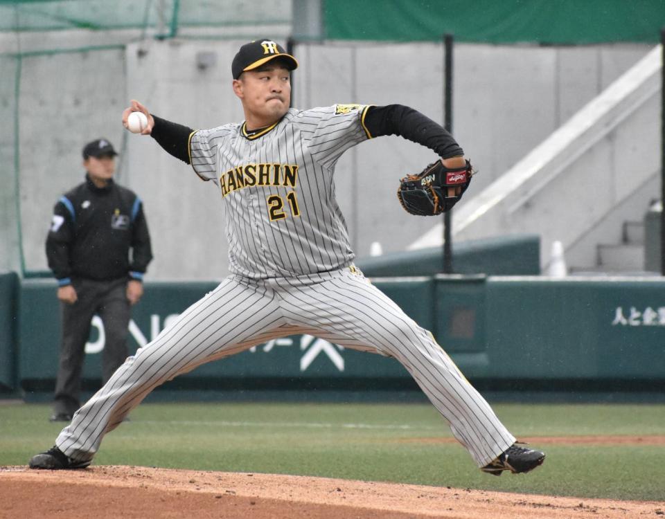 　７回１失点と好投した秋山