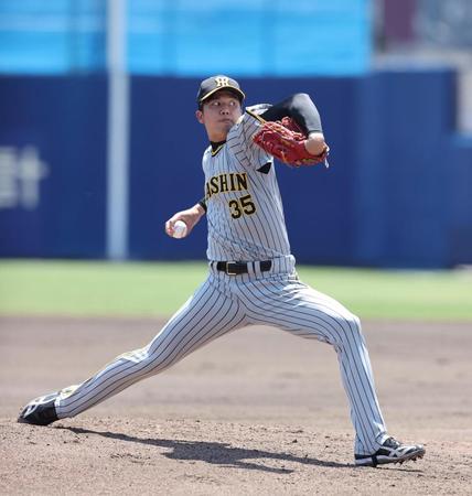 　先発し力投する才木