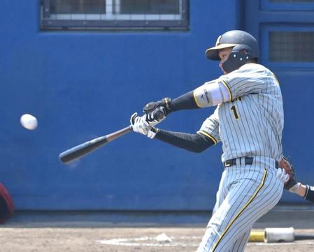 　２回、３ランを放つ森下（撮影・高部洋祐）