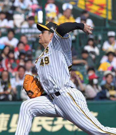 　力投する大竹（撮影・北村雅宏）