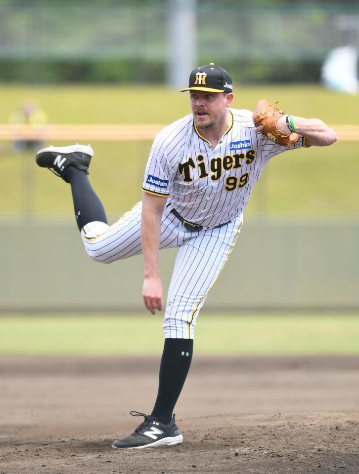 　先発し力投するビーズリー（撮影・石井剣太郎）