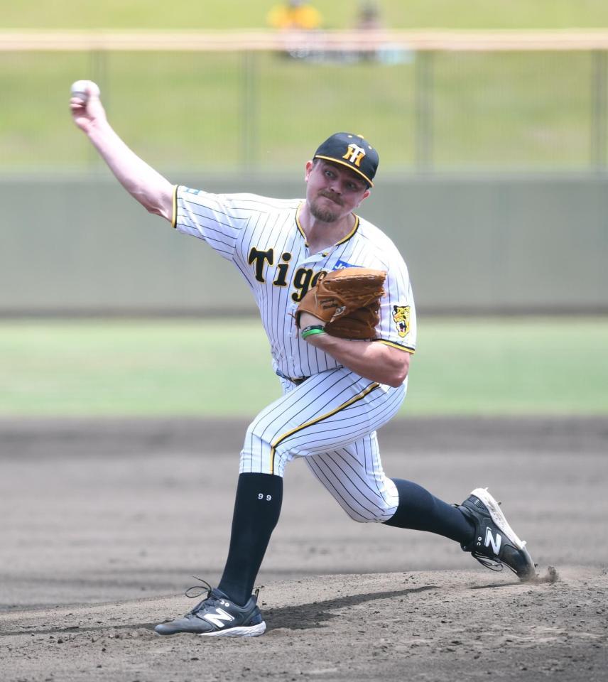 　先発し力投するビーズリー（撮影・石井剣太郎）