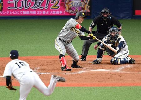 　昨年のオープン戦で山本から左前打を放つ前川