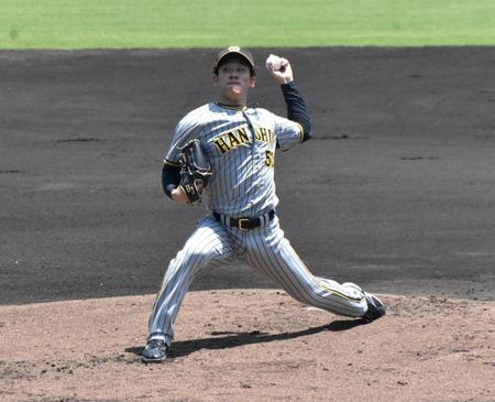 　７回２安打無失点と好投した富田