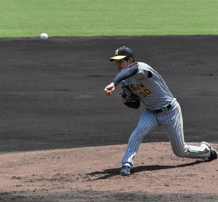 　７回２安打無失点と好投した富田