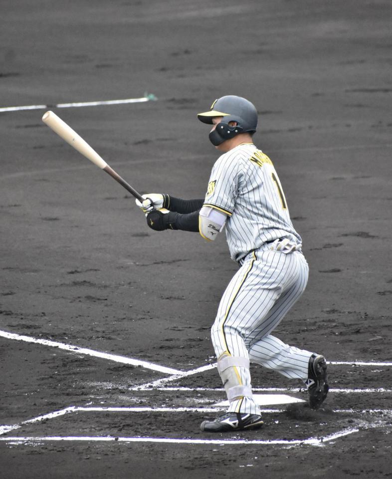 　二回に左前打を放った森下