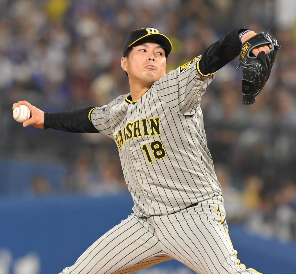 力投する馬場（撮影・高部洋祐）