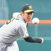 　力投する西勇（撮影・高部洋祐）