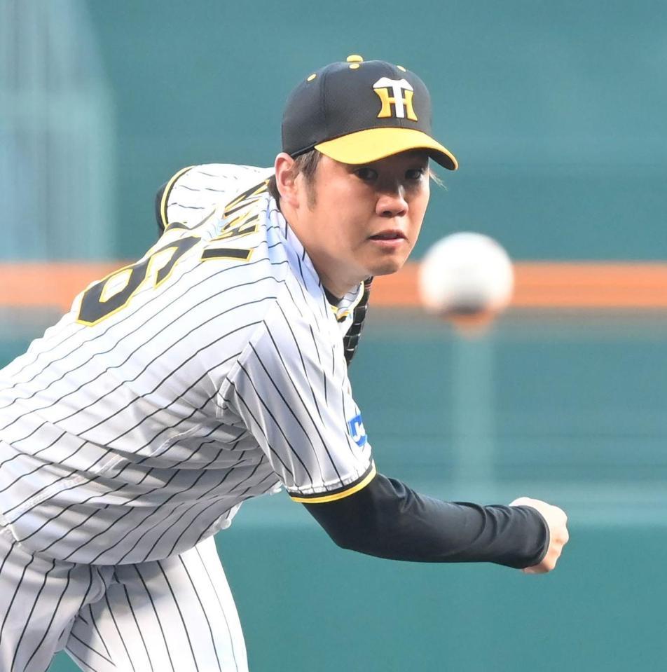 　力投する西勇（撮影・高部洋祐）