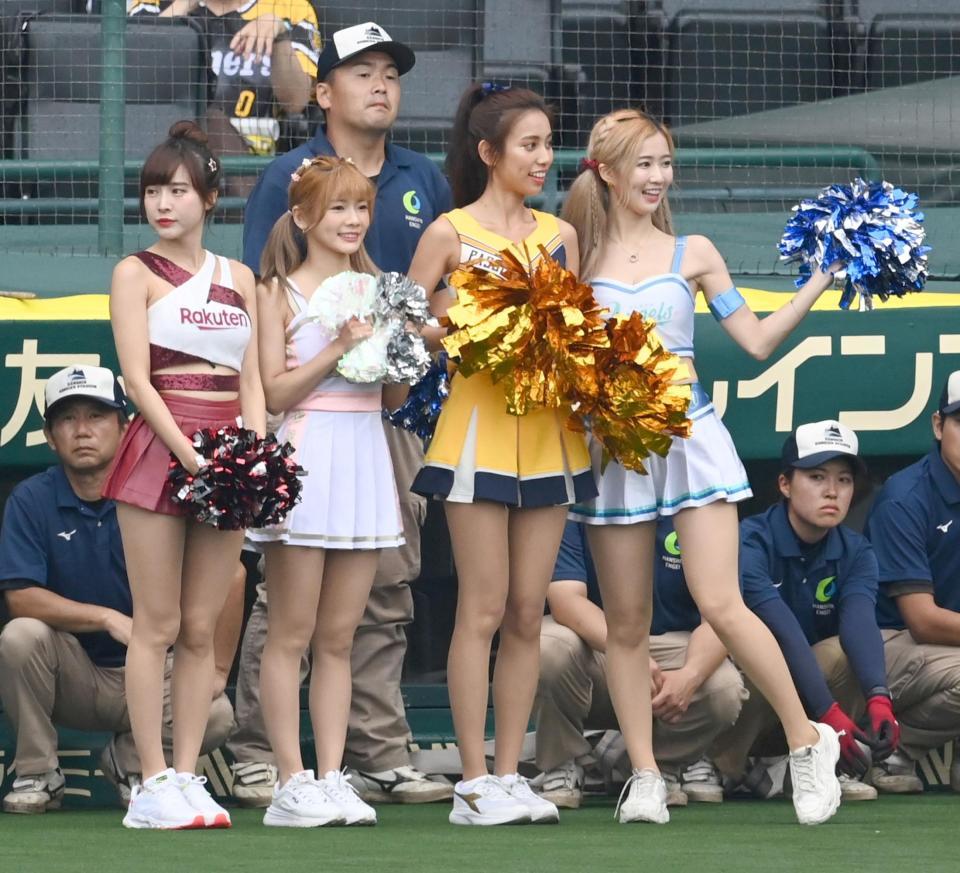 　「台湾デー」で球場に姿を見せた台湾チアガール（撮影・飯室逸平）