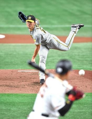 　巨人打線を７回４安打無失点に抑えた伊藤将（撮影・出月俊成）