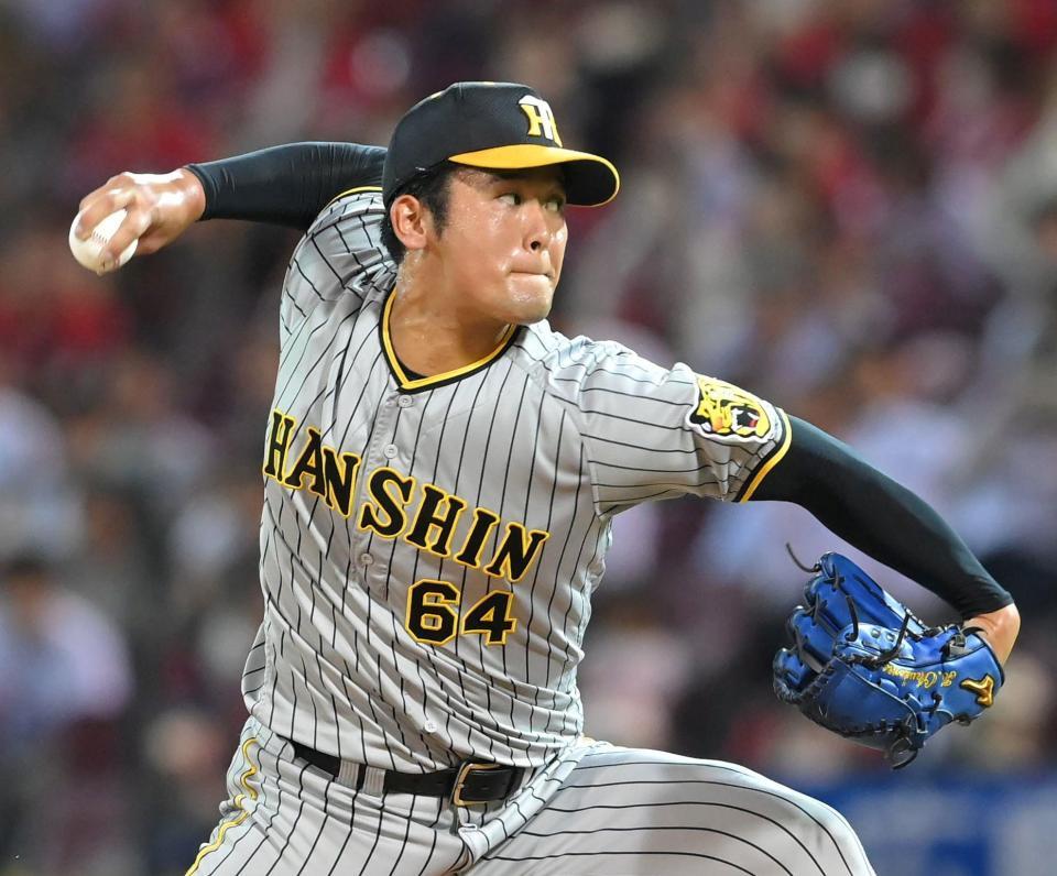 　力投する岡留（撮影・高部洋祐）