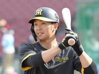 　試合前の打撃練習に臨む島田（撮影・高部洋祐）