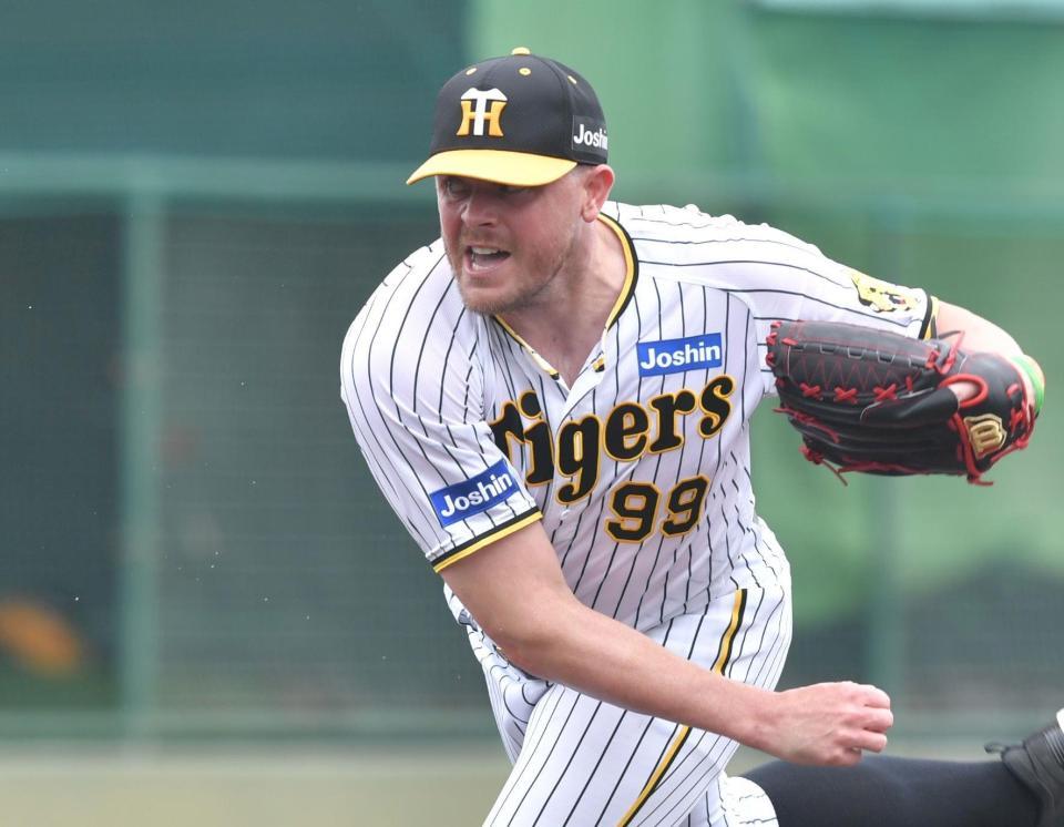 　先発し力投するビーズリー（撮影・石井剣太郎）