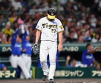 　７回、後藤に中前へ２点適時打を浴びた伊藤将（撮影・中田匡峻）