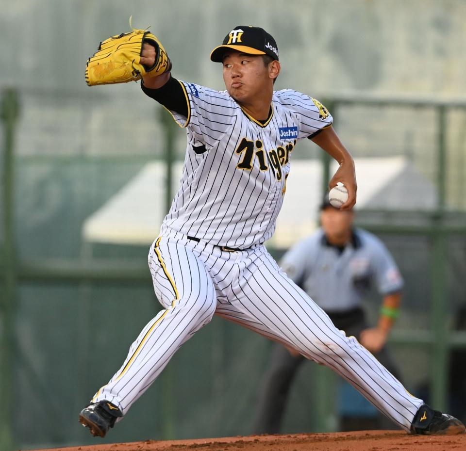 　先発し力投する門別