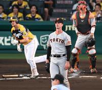 　２回、ノイジーに先制打を打たれるグリフィン（撮影・飯室逸平）