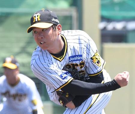 　力投する西勇（撮影・高部洋祐）