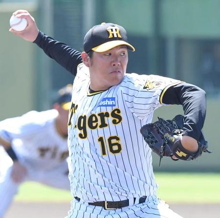 　力投する西勇（撮影・高部洋祐）