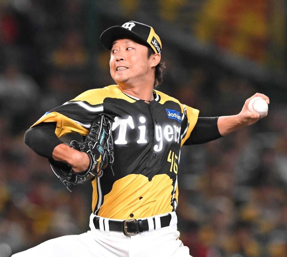 　力投する島本（撮影・高部洋祐）