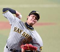 　力投する先発の才木（撮影・飯室逸平）