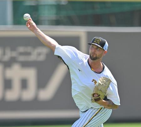 阪神 新外国人のブルワーが鳴尾浜で調整 前日夕方に来日したばかり ブルペンの救世主となれるか