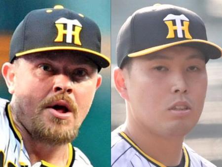 阪神・ビーズリー（左）と馬場