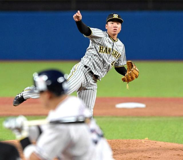 阪神・村上 ヤク払い圧投！チームトップタイ9勝目 自身初2桁星に王手